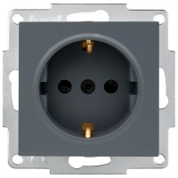 Priza Schuko 16A cu protectie copii gri grafit Vesna - LEZARD