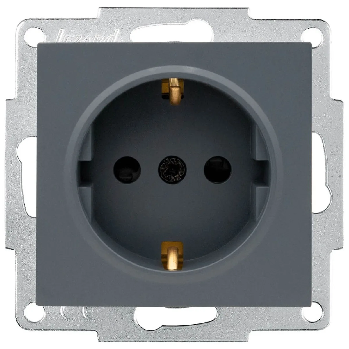 Priza Schuko 16A cu protectie copii gri grafit Vesna - LEZARD