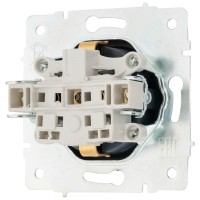 Priza Schuko 16A cu protectie copii gri grafit Vesna - LEZARD - vedere laterala