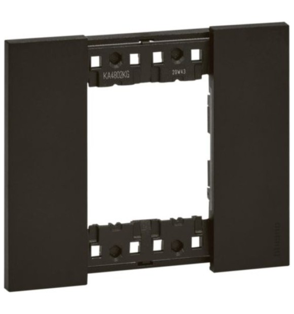 Rama ornament 2 module negru Bticino Living Now Legrand