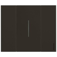 Rama ornament 2 module negru Bticino Living Now Legrand - vedere laterala