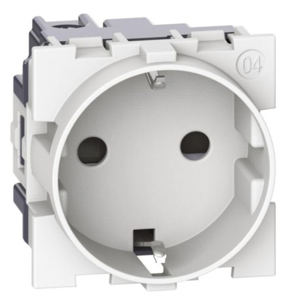 Priza Schuko 2M 16A alb, gama Bticino Living Now - Legrand