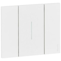 Rama ornament 2 module alb, gama Bticino Living Now - Legrand - vedere laterala