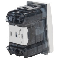 Intrerupator simplu 1M 10A alb, gama Moda - Elbi - detaliu