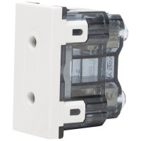 Priza 1M 16A alb, fara contact de protectie, gama Moda - vedere laterala
