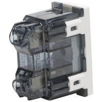 Priza 1M 16A alb, fara contact de protectie, gama Moda - detaliu