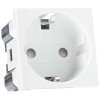 Priza Schuko protectie copii 2M 16A alba Moda Elbi - ambalaj