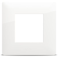 Rama ornament 2 module alb, gama Moda Elbi, doza rotunda