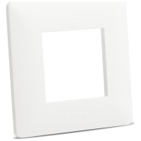 Rama ornament 2 module alb, gama Moda Elbi, doza rotunda - ambalaj