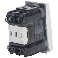 Intrerupator simplu 1M 10A alb mat Moda Elbi - detaliu