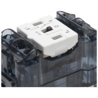 Intrerupator simplu 1M 10A cu LED alb mat Moda - ELBI - ambalaj