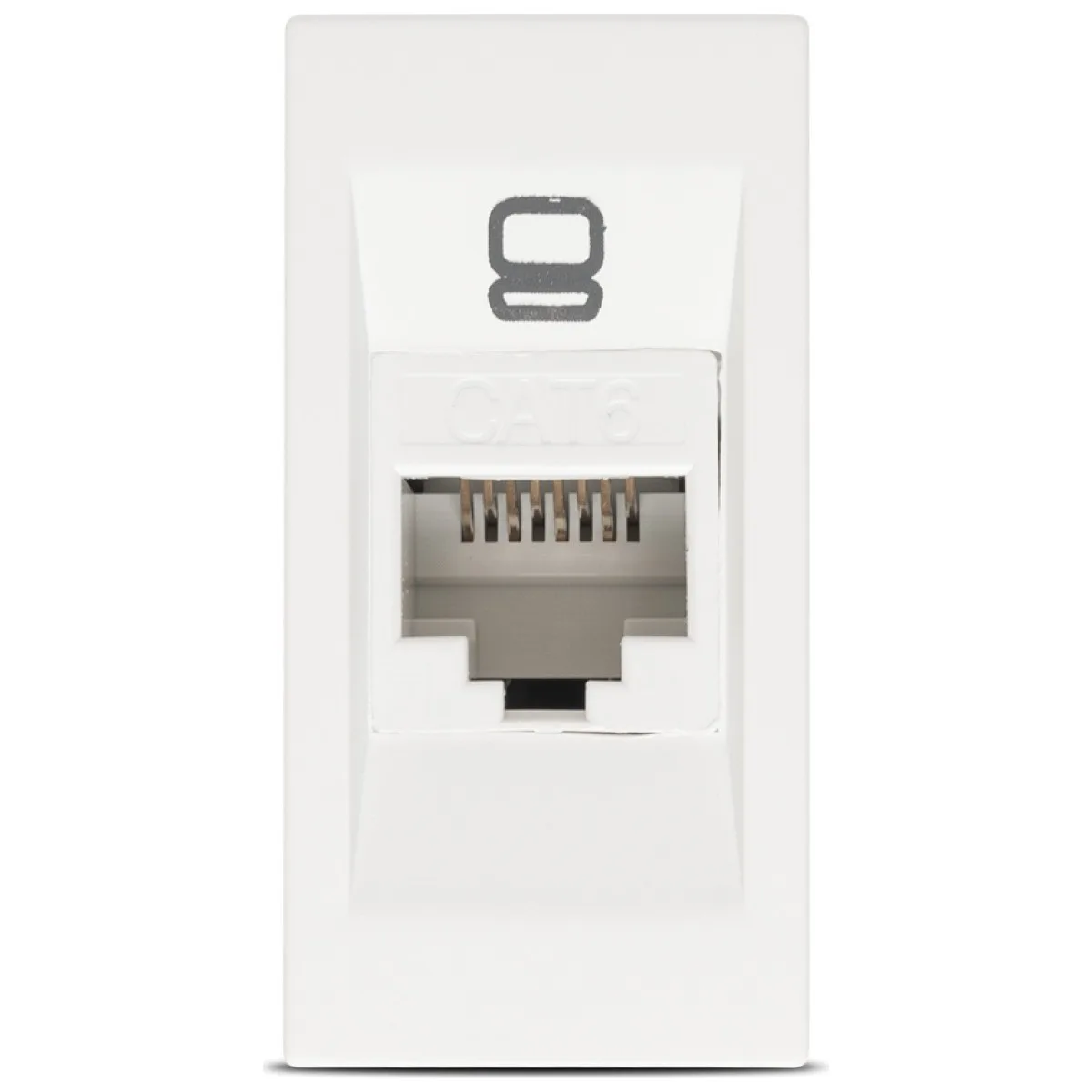 Priza date UTP Cat.6e RJ45 1M alb mat, gama Moda - Elbi