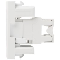 Priza date UTP Cat.6e RJ45 1M alb mat, gama Moda - Elbi - vedere laterala