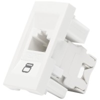 Priza date UTP Cat.6e RJ45 1M alb mat, gama Moda - Elbi - detaliu