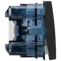 Intrerupator simplu 1M 10A antracit mat, gama Moda - vedere laterala