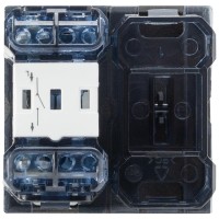 Intrerupator simplu 2M 10A antracit mat Moda Voice - Elbi - ambalaj