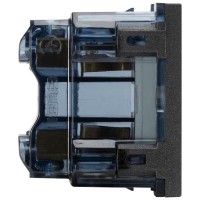 Priza 1 modul antracit mat, gama Moda Voice - Elbi - detaliu
