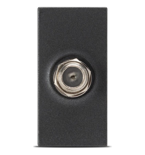 Priza TV 1M antracit mat Moda, mufa F - Elbi