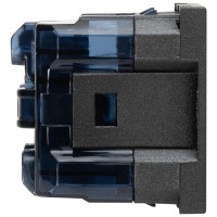 Priza Schuko 2M 16A cu protectie copii antracit mat, gama Moda - detaliu