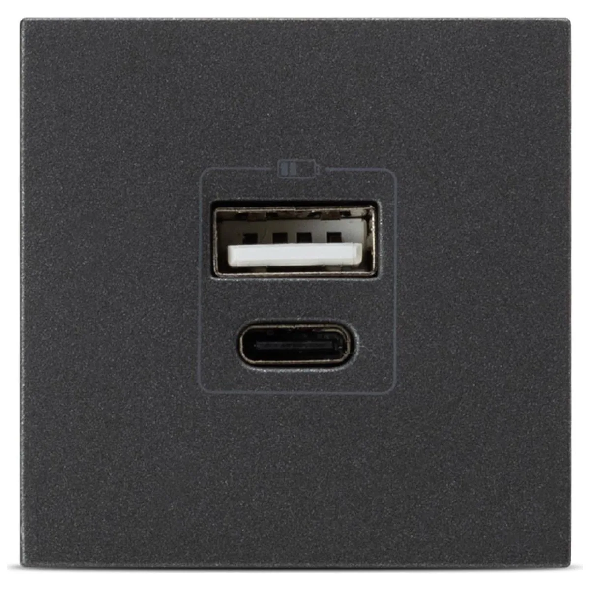 Priza USB A+C 5V 2,4A 2M antracit mat Moda - Elbi