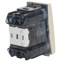 Intrerupator simplu 1M 10A bej mat Moda Voice Elbi - detaliu