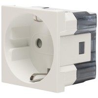 Priza Schuko cu protectie copii 2M 16A bej mat - gama Moda - detaliu