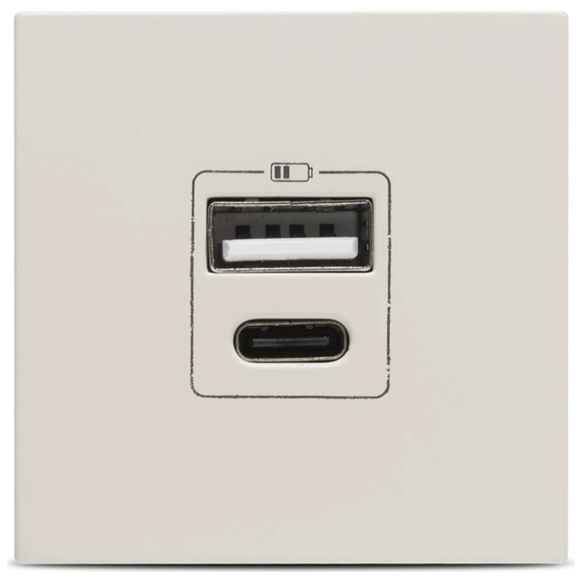 Priza USB A+C 5V 2,4A 2M bej mat Moda - ELBI
