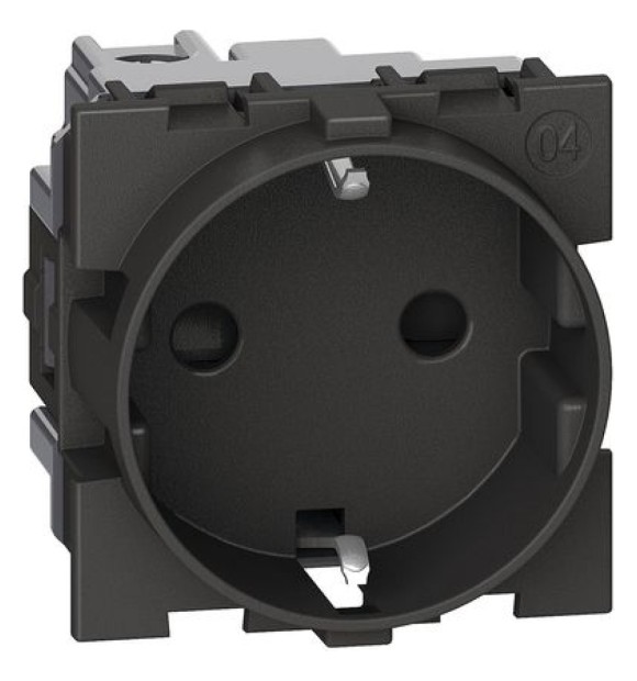 Priza Schuko 2M 16A negru Living Now Bticino - Legrand