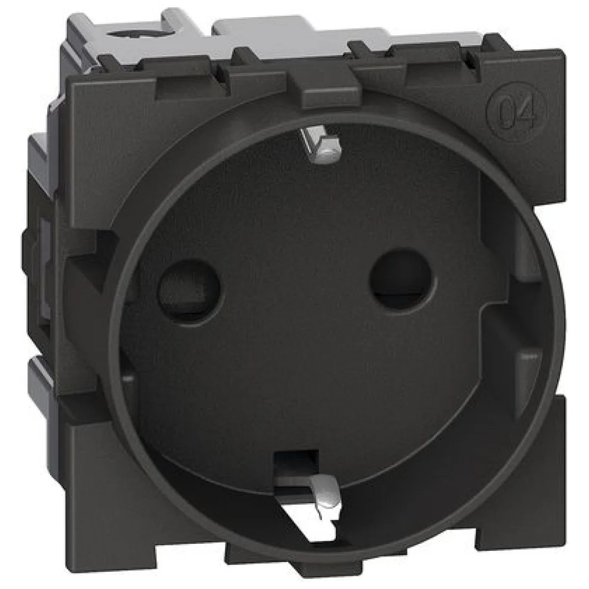 Priza Schuko 2M 16A negru Living Now Bticino - Legrand