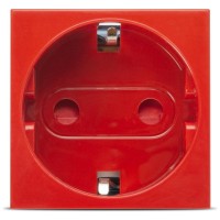 Priza Schuko cu protectie copii 2M 16A rosie, gama Moda
