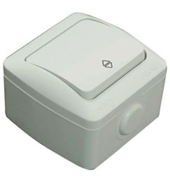Intrerupator cap scara aplicat 10A IP54 gri Eva