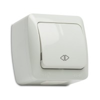 Intrerupator cruce aplicat 10A IP54 gri Eva, montaj pe tencuiala - imagine 5