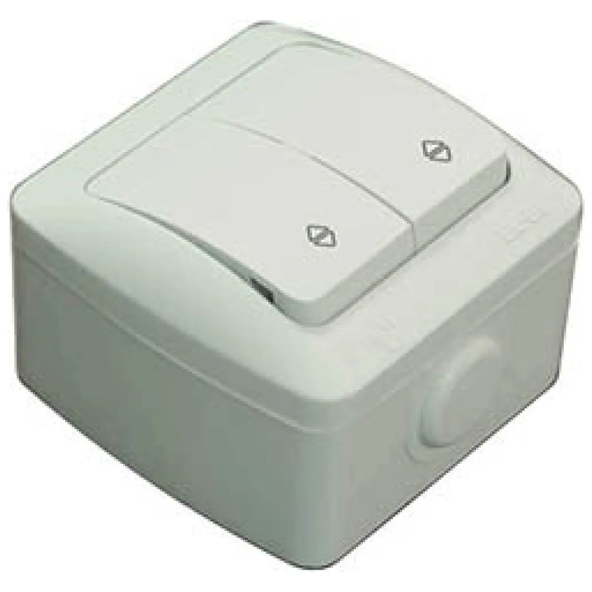 Comutator cap scara aplicat 10A IP54 gri, gama Eva