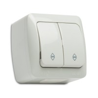 Comutator cap scara aplicat 10A IP54 gri, gama Eva - ambalaj