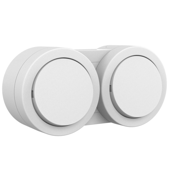 Intrerupator dublu aplicat 10A IP54 alb Xone Ovivo