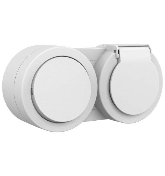 Priza cu capac + intrerupator aplicat 16A IP54 alb Xone