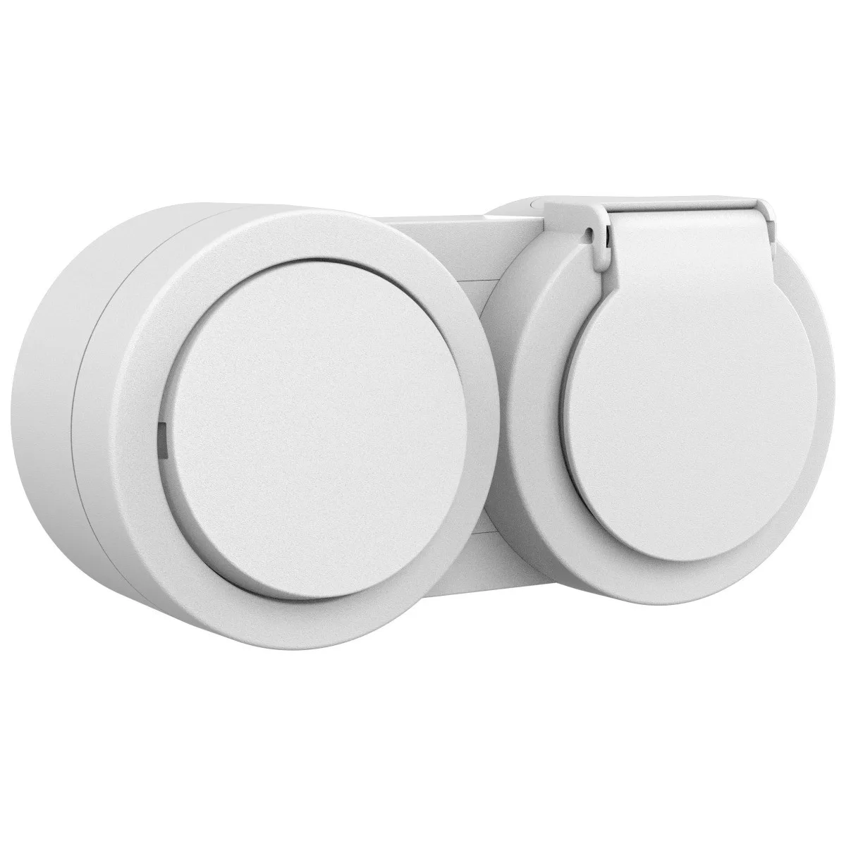 Priza cu capac + intrerupator aplicat 16A IP54 alb Xone