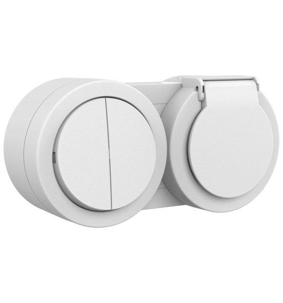 Priza cu comutator aplicat 16A IP54 alb Xone Ovivo