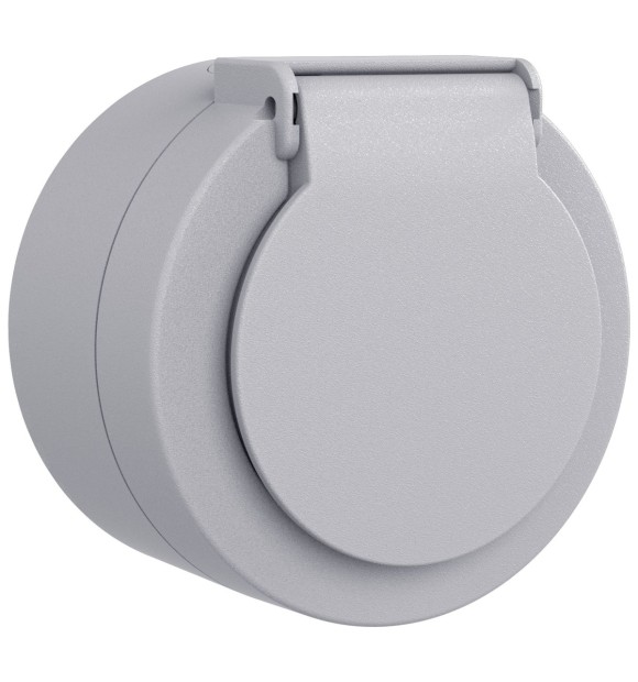 Priza Schuko cu capac aplicata 16A IP54 gri Xone - Ovivo
