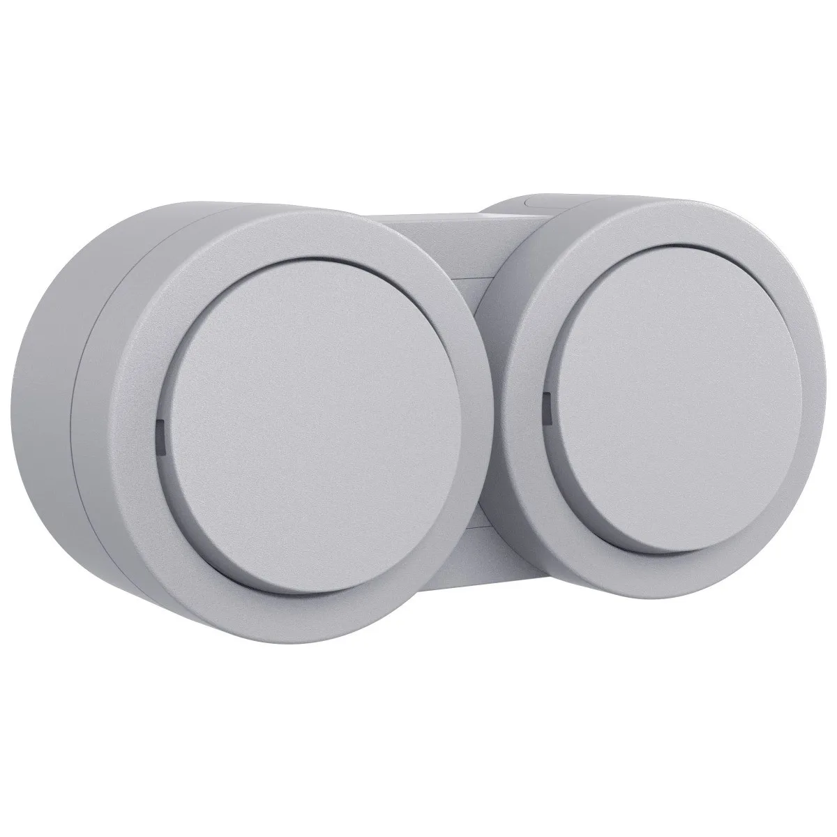Intrerupator dublu aplicat 10A IP54 gri Xone - Ovivo