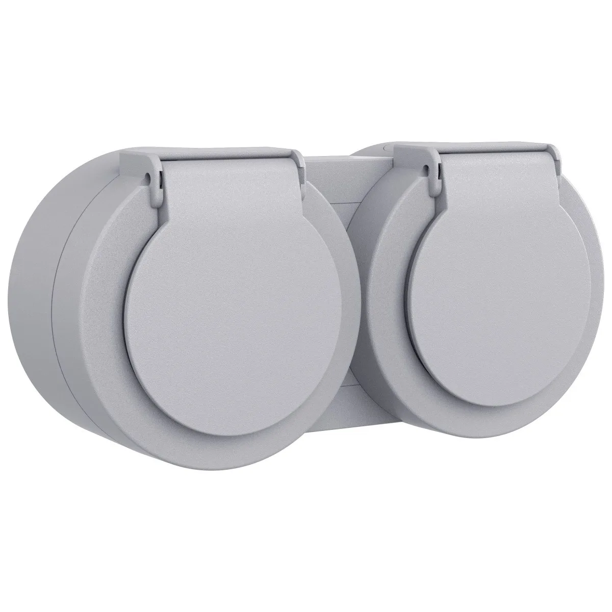 Priza Schuko cu capac aplicata 16A IP54 gri Xone Ovivo