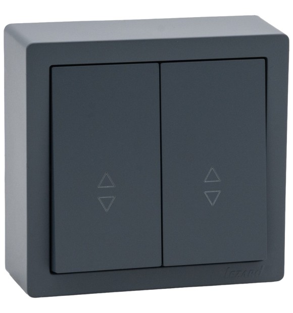 Comutator cap scara aplicat 10A gri grafit, gama Leto - Lezard