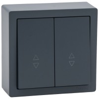 Comutator cap scara aplicat 10A gri grafit, gama Leto - Lezard