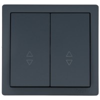 Comutator cap scara aplicat 10A gri grafit, gama Leto - Lezard - ambalaj