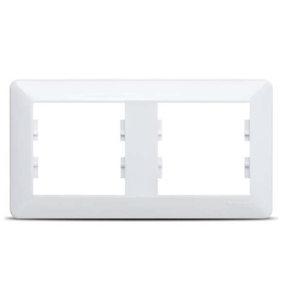Rama 2 posturi alb Asfora Schneider, ornament plastic