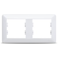 Rama 2 posturi alb Asfora Schneider, ornament plastic