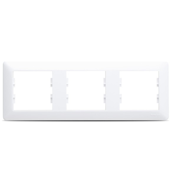 Rama 3 posturi alba Asfora Schneider, ornament triplu