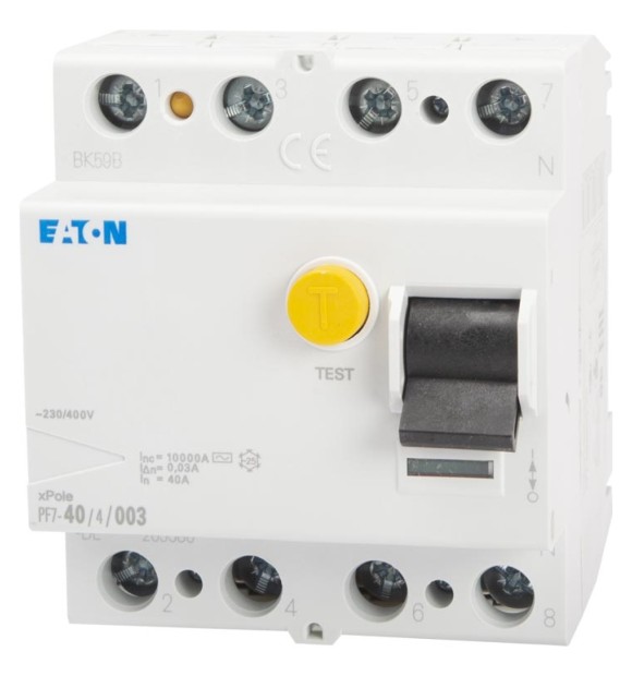 Intrerupator Diferential RCCB 40A 4P 30mA 10kA tip AC, Eaton