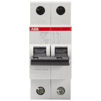 Intrerupator automat 32A 2P curba C 4.5kA SH202-L bipolar - vedere laterala