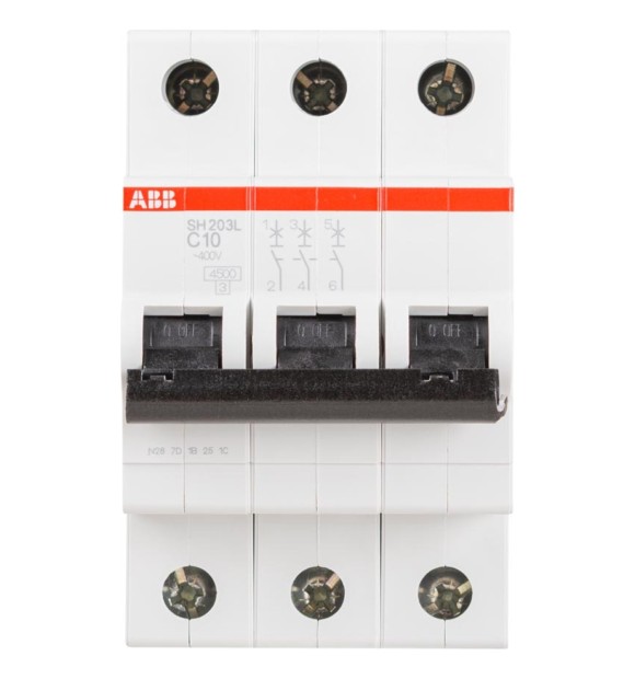 Intrerupator automat 10A 3P curba C 4.5kA, trifazat
